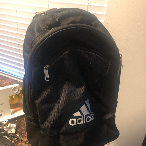 Adidas 028685 Large Black White Backpack Size 17”x12”x9” - Picture 9 of 15
